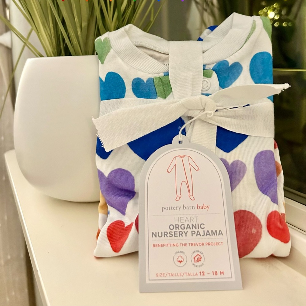 Nursery Pajamas Rainbow Hearts